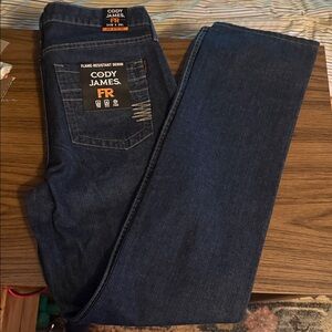 Cody James FR Men's Slim Straight Blue Work Jeans